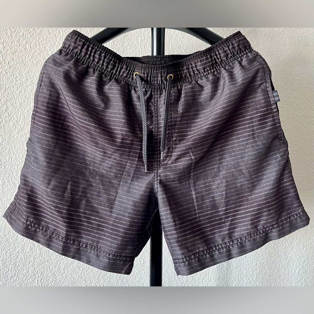 LC Waikiki Dark Gray Striped Swim Shorts / Size S (Men's)